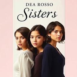 Book cover for a romance novel titled "Sisters", designed in the style of promo photos from the series "Knock on My Door"