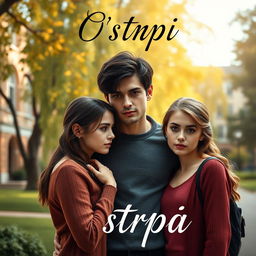 A realistic book cover for a romantic story titled 'Сёстры'