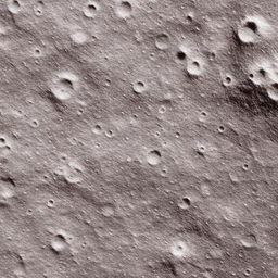 A detailed landscape of the moon surface with sharp craters, lunar dust and dimly lit shadows.