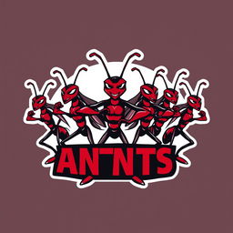 A logo featuring five heroic and strong ants, designed to convey friendship and unity