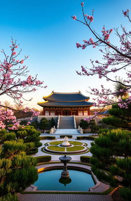 A breathtaking view of the Gyeongbokgung Palace in Seoul, South Korea