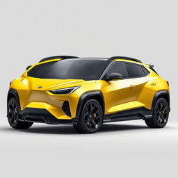 A cutting-edge CUV combining the distinctive design elements of a Corvette C8 and a Polestar 4