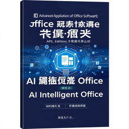 A modern and sleek book cover design for "Advanced Application of Office Software (Fourth Edition): AI Intelligent Office"