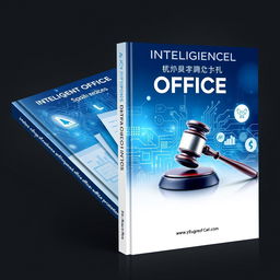 A sleek, modern book cover design that visually represents the theme of intelligent office applications using AI and WPS tools