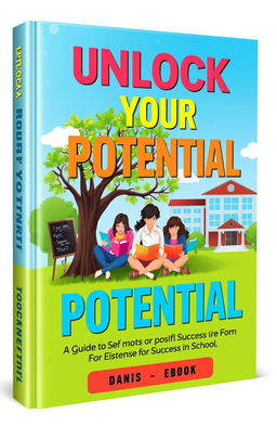 Cover design for an eBook titled 'Unlock Your Potential: A Guide to Self-Motivation for Success in School'