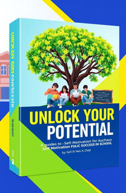 Cover design for an eBook titled 'Unlock Your Potential: A Guide to Self-Motivation for Success in School'