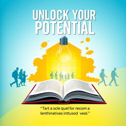 Cover design for an eBook titled 'Unlock Your Potential: A Guide to Self-Motivation for Success in School'