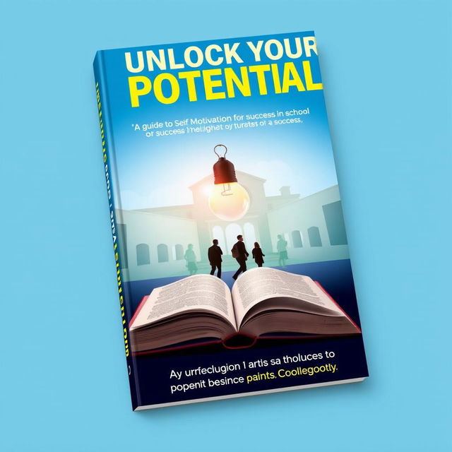 Cover design for an eBook titled 'Unlock Your Potential: A Guide to Self-Motivation for Success in School'