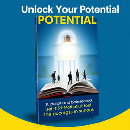 Cover design for an eBook titled 'Unlock Your Potential: A Guide to Self-Motivation for Success in School'