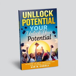 Design an eBook cover titled 'Unlock Your Potential: A Guide to Self-Motivation for Success in School'