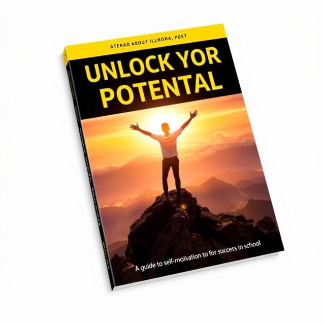 Design an eBook cover for 'Unlock Your Potential: A Guide to Self-Motivation for Success in School'