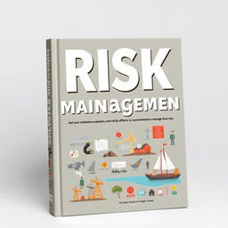 A book cover featuring illustrations that depict the concept of risk management