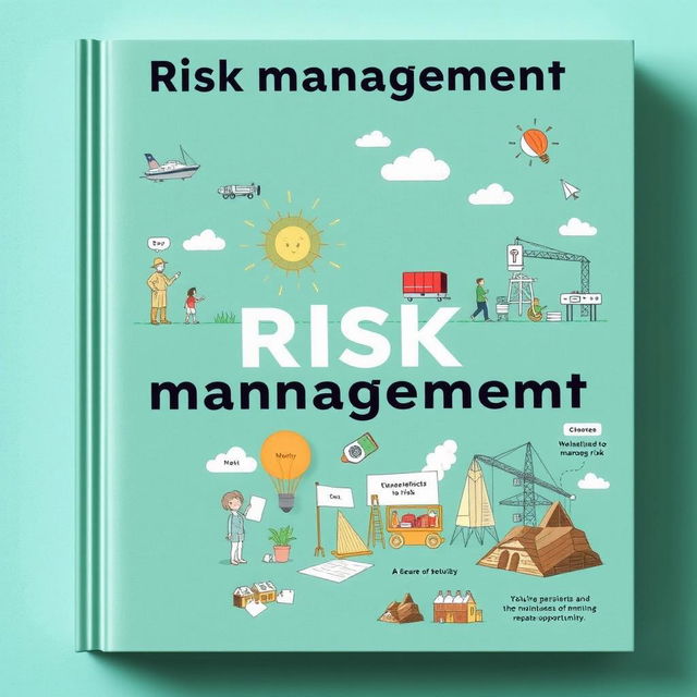 A book cover featuring illustrations that depict the concept of risk management