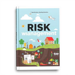 A book cover featuring illustrations that depict the concept of risk management