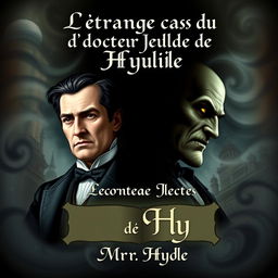 A book cover design for "L'étrange cas du docteur Jekyll et de Mr