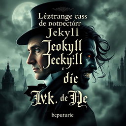 A book cover design for "L'étrange cas du docteur Jekyll et de Mr