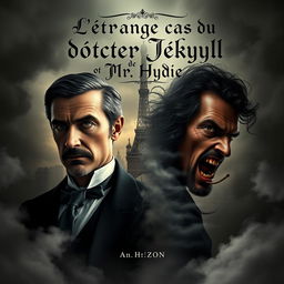 A book cover design for "L'étrange cas du docteur Jekyll et de Mr