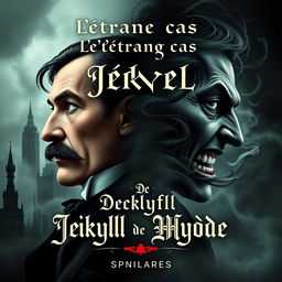 A book cover design for "L'étrange cas du docteur Jekyll et de Mr