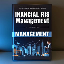 A book cover for Financial Risk Management featuring a sophisticated and professional design