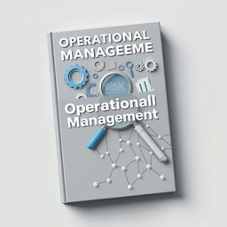 A book cover designed for Operational Risk Management, featuring elements that symbolize the systematic approach to identifying, assessing, and mitigating operational risks