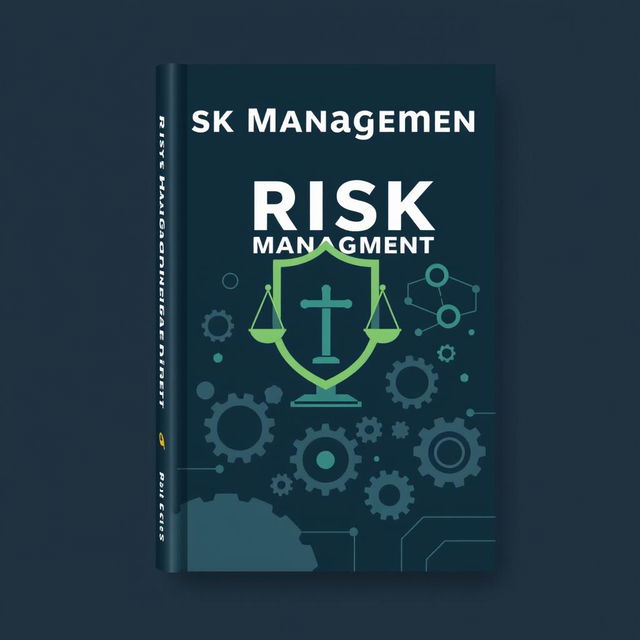 A compelling book cover for Risk Management that encapsulates the essence of identifying, evaluating, and addressing risks