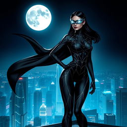 A powerful and enigmatic superhero named Teia Negra