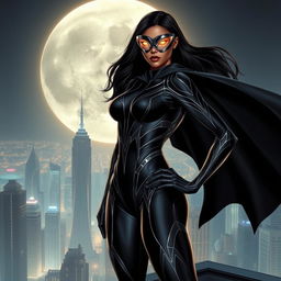 A powerful and enigmatic superhero named Teia Negra