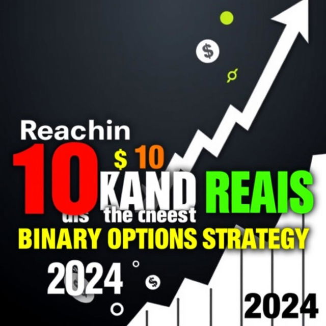 Creative and eye-catching YouTube thumbnail focused on "Reaching 10 thousand reais using the best binary options strategy 2024"