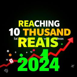 Creative and eye-catching YouTube thumbnail focused on "Reaching 10 thousand reais using the best binary options strategy 2024"