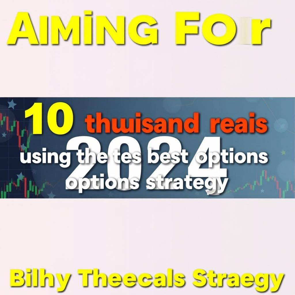 YouTube thumbnail with a theme of "Aiming for 10 thousand reais using the best binary options strategy 2024"