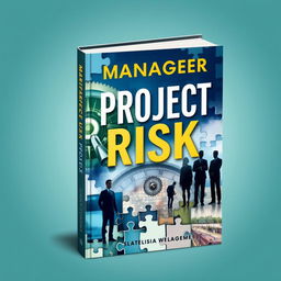 A visually engaging book cover for managing project risk, using imagery alone without text