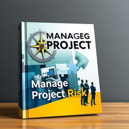 A visually engaging book cover for managing project risk, using imagery alone without text