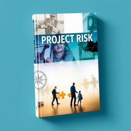 A visually engaging book cover for managing project risk, using imagery alone without text