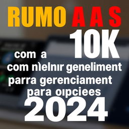 Miniatura do YouTube com o tema "Rumo aos 10K com o melhor gerenciamento para opções binárias 2024" em português