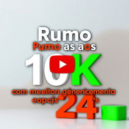 Miniatura do YouTube com o tema "Rumo aos 10K com o melhor gerenciamento para opções binárias 2024" em português