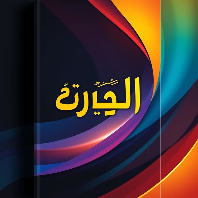 A dynamic and modern book cover design featuring the title 'المجموعة' in bold, stylish Arabic calligraphy