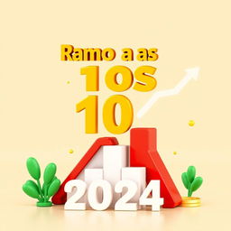 Miniatura para YouTube com o tema "Rumo aos 10K com o melhor gerenciamento para opções binárias 2024", usando títulos em português