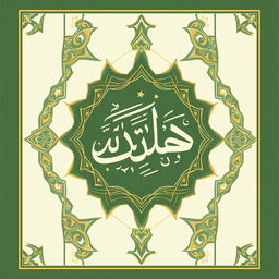 An Islamic modern book cover design featuring the title 'المجموعة' in elegant Arabic calligraphy