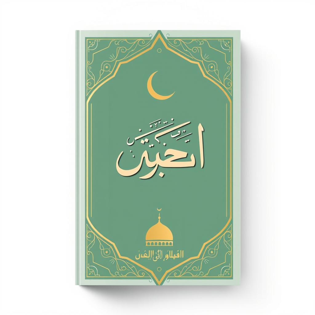 An Islamic modern book cover design featuring the title 'المجموعة' in elegant Arabic calligraphy