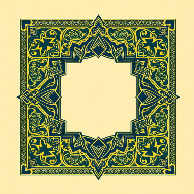 A beautifully designed book cover that combines classic Islamic art with modern design elements, but without a title