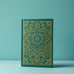 A beautifully designed book cover that combines classic Islamic art with modern design elements, but without a title