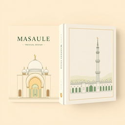 a book cover featuring a simple and classic mosque illustration with an Islamic feel