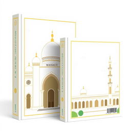 a book cover featuring a simple and classic mosque illustration with an Islamic feel