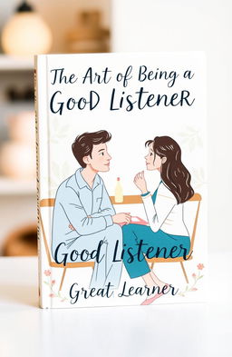 A beautifully designed book cover featuring the title 'The Art of Being a Good Listener' by 'Great Learner'