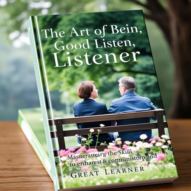 A captivating book cover which visually represents the theme of listening and communication