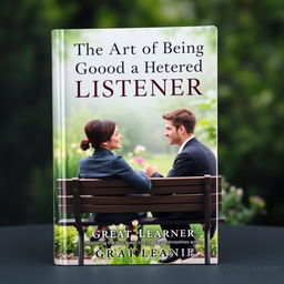 A captivating book cover which visually represents the theme of listening and communication