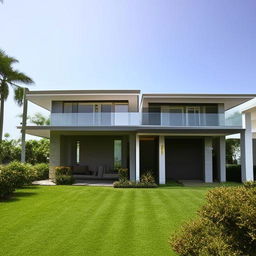 A large, well-architected house with excellent ventilation. The house stands grand and spacious, flaunting its impeccable design and construction