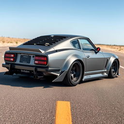 a high-resolution Nissan Datsun 240Z featuring a firelafy Pandem bodykit