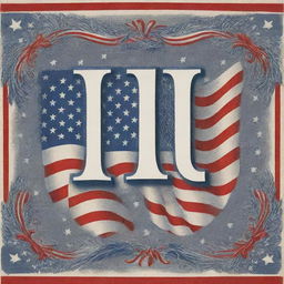 The initials 'D.W.' illustrated in an elaborate and patriotic style, interwoven with elements of the American flag and iconic US symbols.