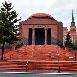 A realistic depiction of Lenin's Mausoleum in Moscow